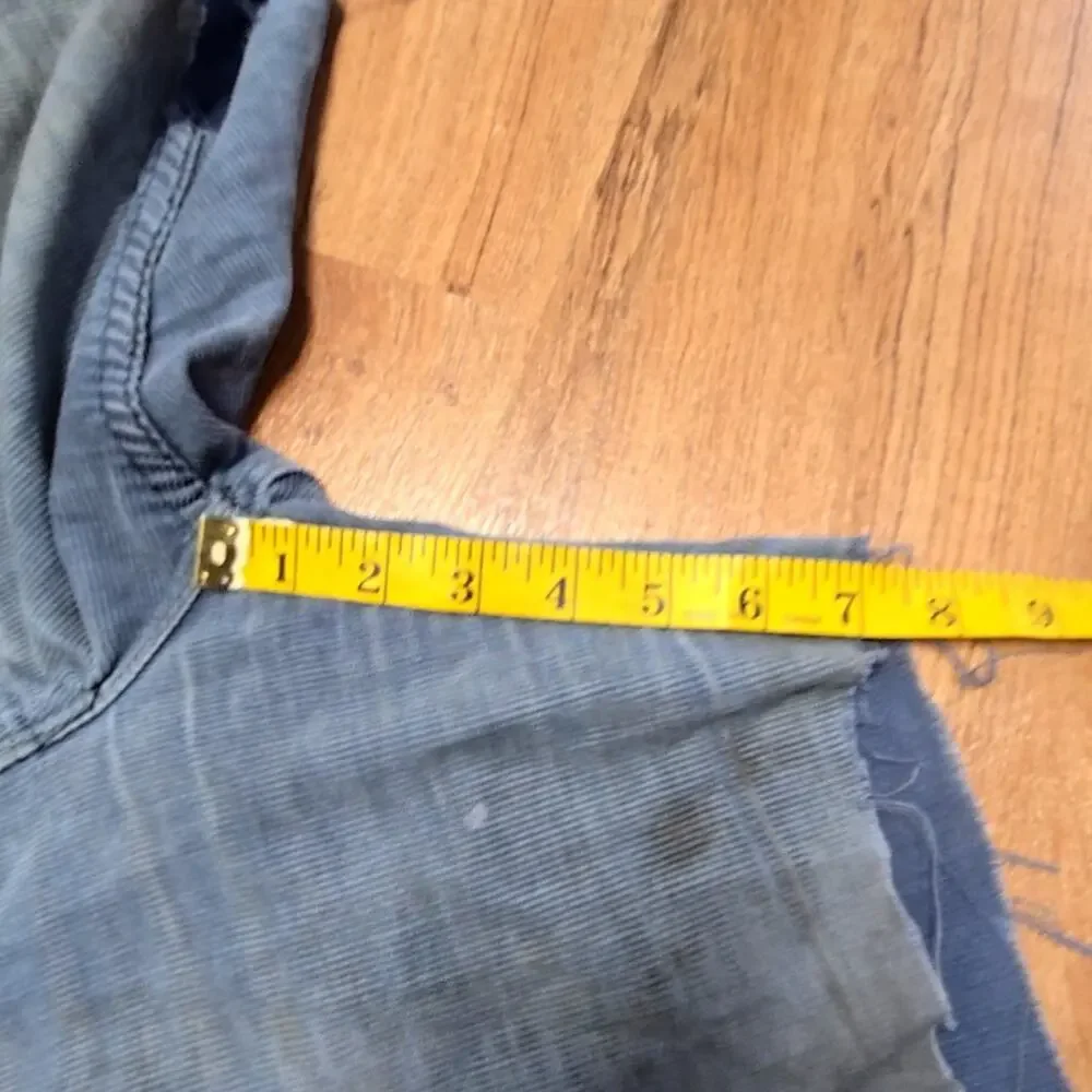 Vintage Corduroy Shorts Distressed Blue Mens 31 Cutoff Shorts